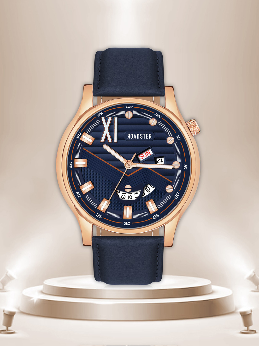 The Roadster Lifestyle Co. Blue Day & Date Analogue Watch RD-10-Blue