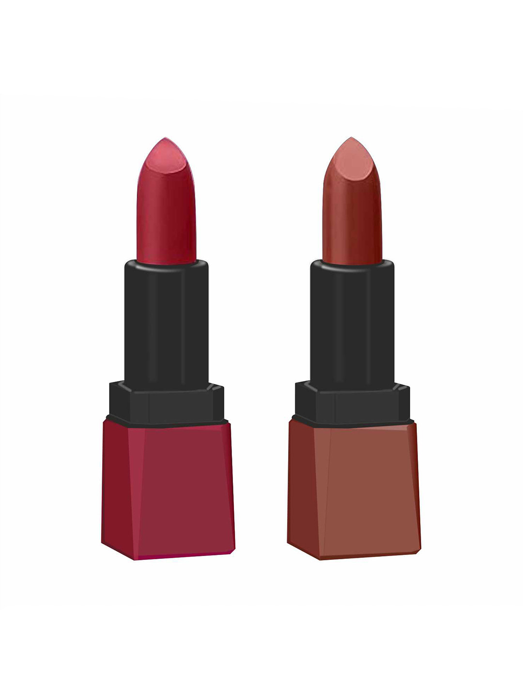krayons Set Of 2 Intense Matte Velvet Touche Waterproof & Long Lasting Lipsticks