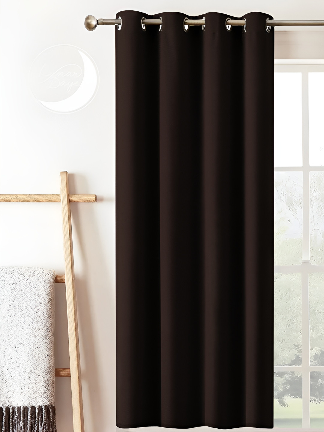 Lunar Days 1 Piece  Black Out  Door 7ft Curtain