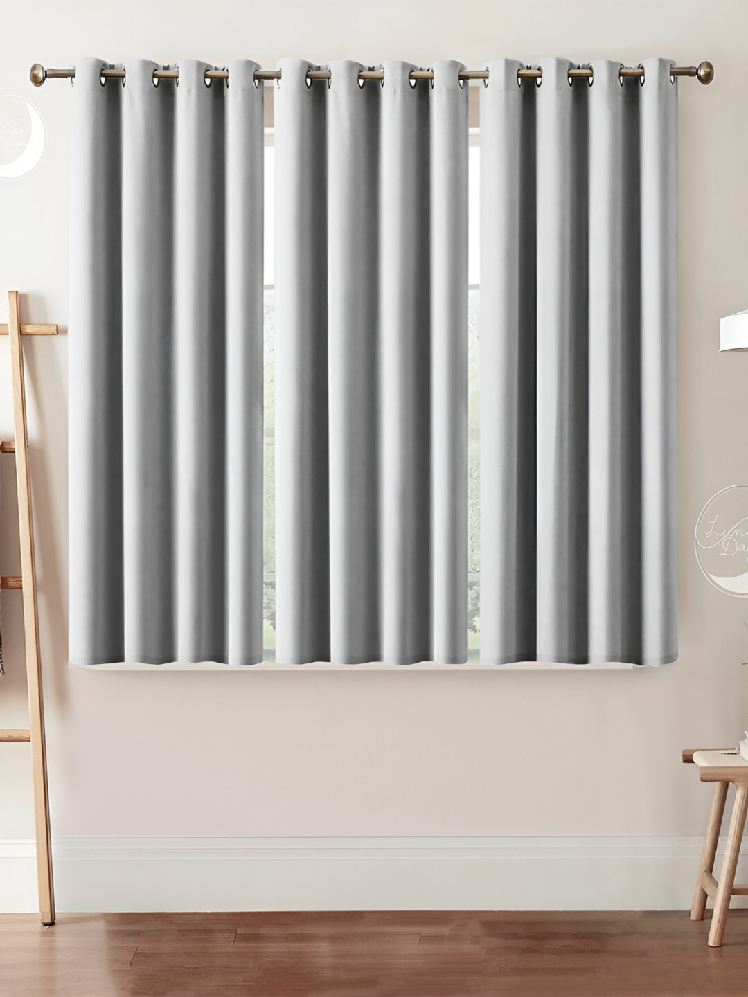 Lunar Days 3 Piece Black Out window 5fth Curtain