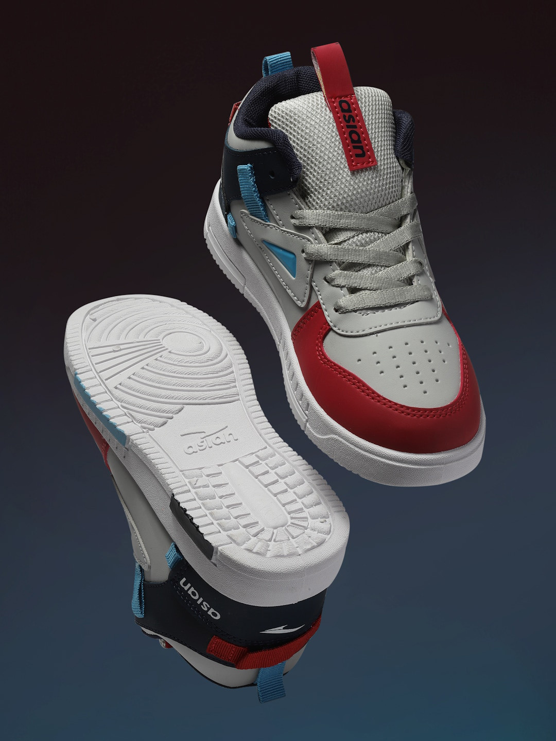 ASIAN Boys TARZAN-11 Colourblocked Mid-Top Sneakers