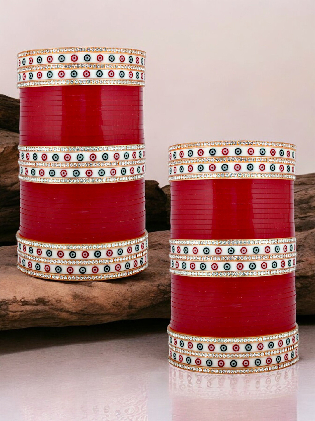 LUCKY JEWELLERY Set Of 72 Stone-Studded Bangles