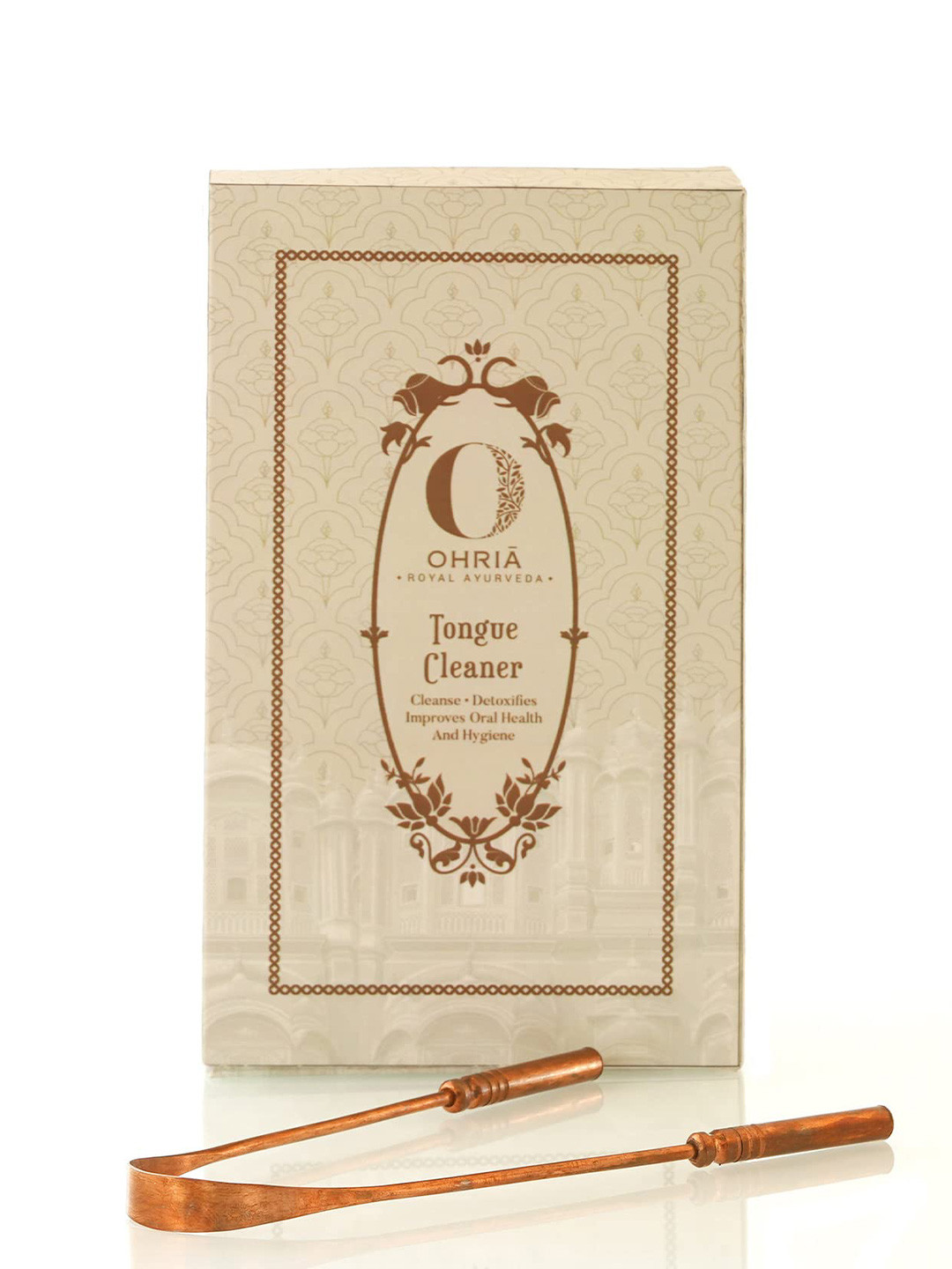 OHRIA AYURVEDA Pure Copper Tongue Cleaner To Improve Oral Health & Hygiene