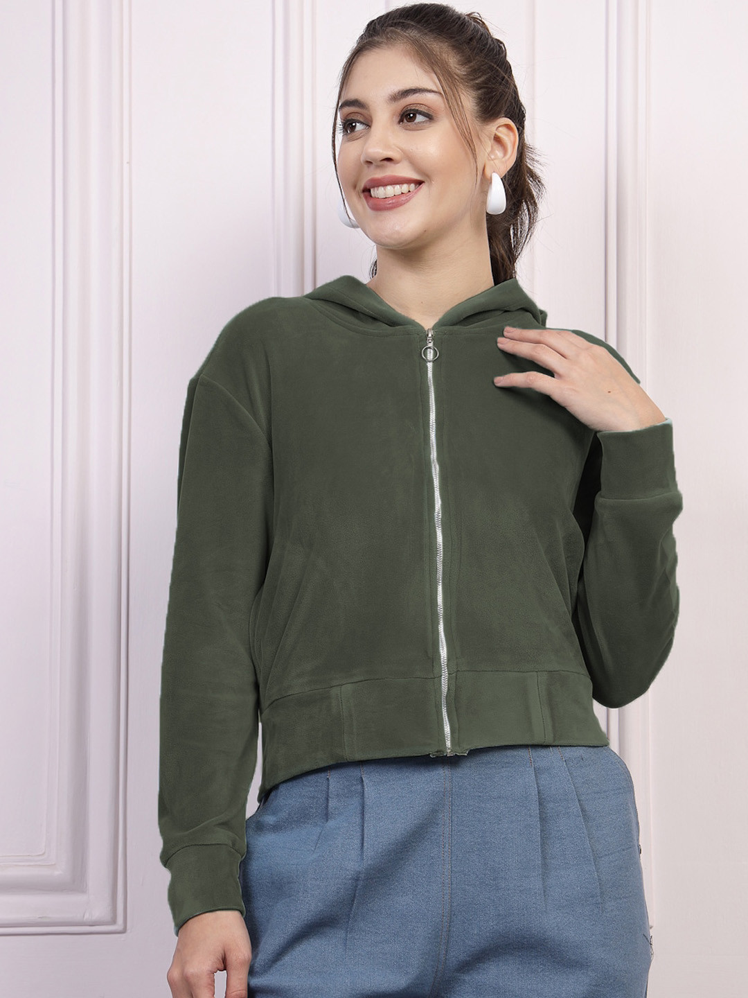 Athena Olive Green Outdoor Sporty Jacket