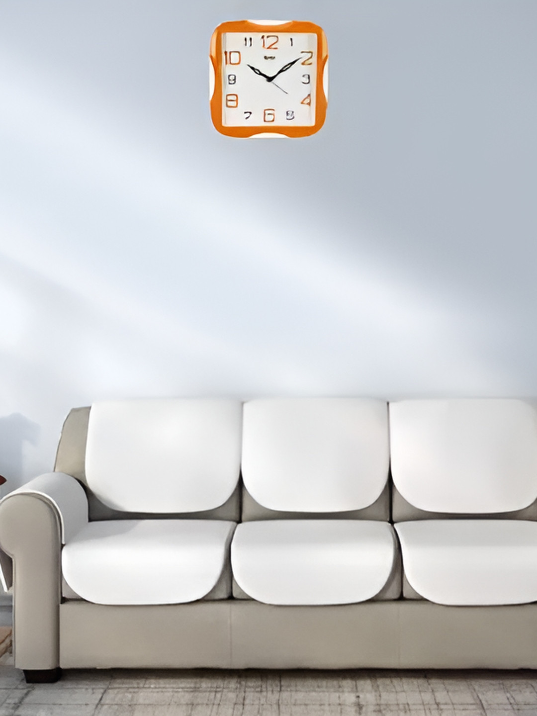 Ajanta Orange Contemporary Square Wall Clock