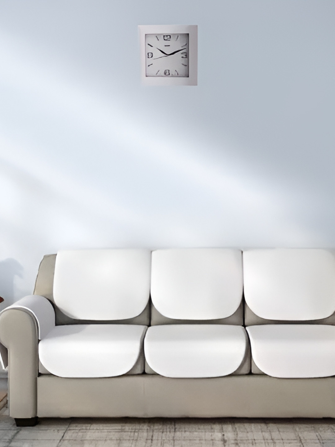 Ajanta White Contemporary Square Wall Clock