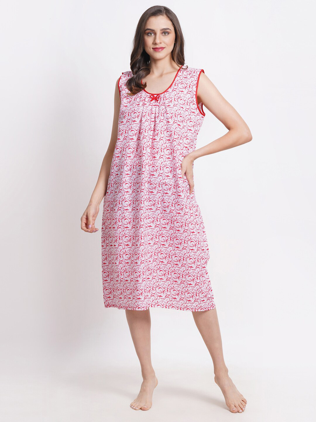 Breezly Floral Printed Pure Cotton Everyday Nightdress
