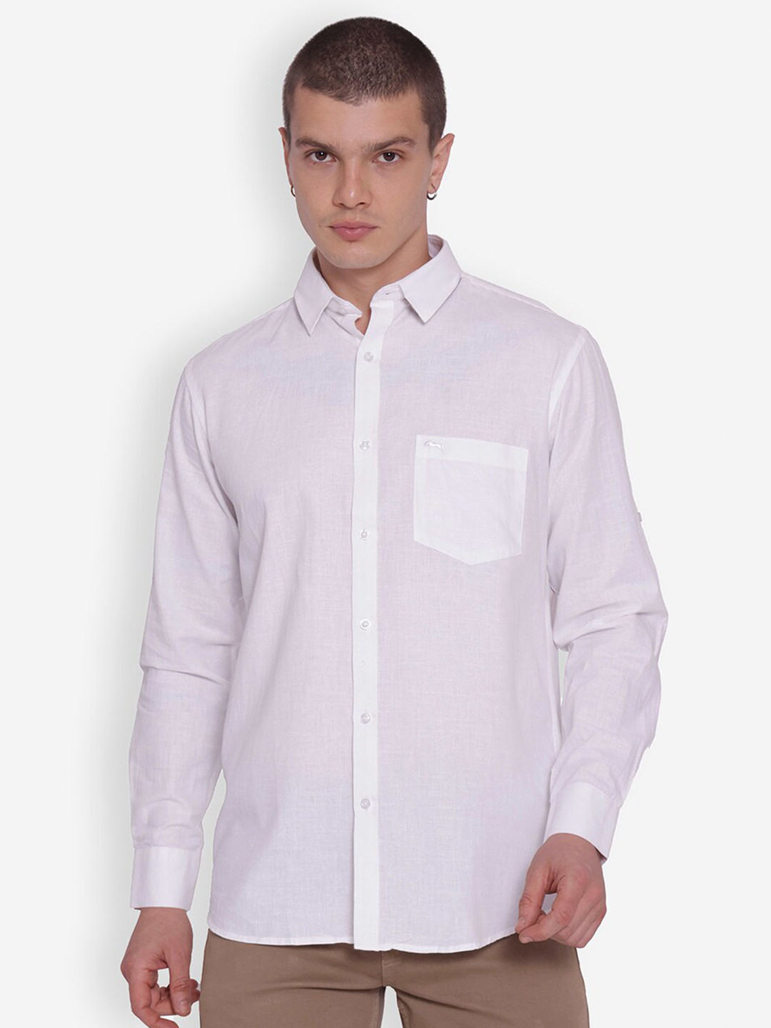 JUMP USA Comfort Spread Collar Pure Cotton Casual Shirt