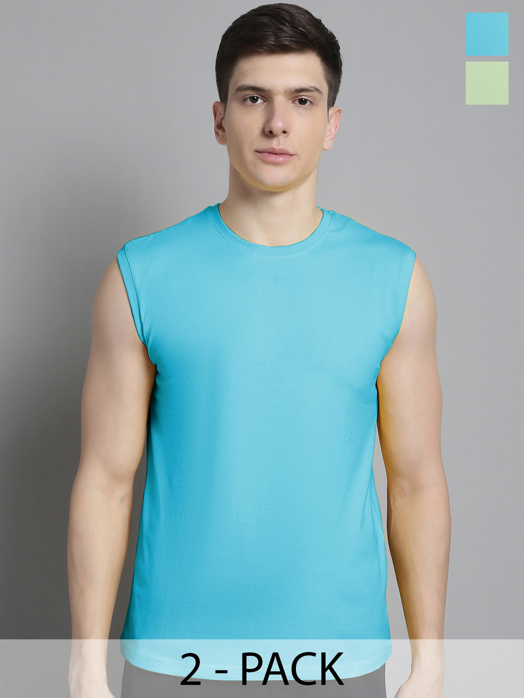 FBAR Men Turquoise Blue & Sea Green 2 T-shirt