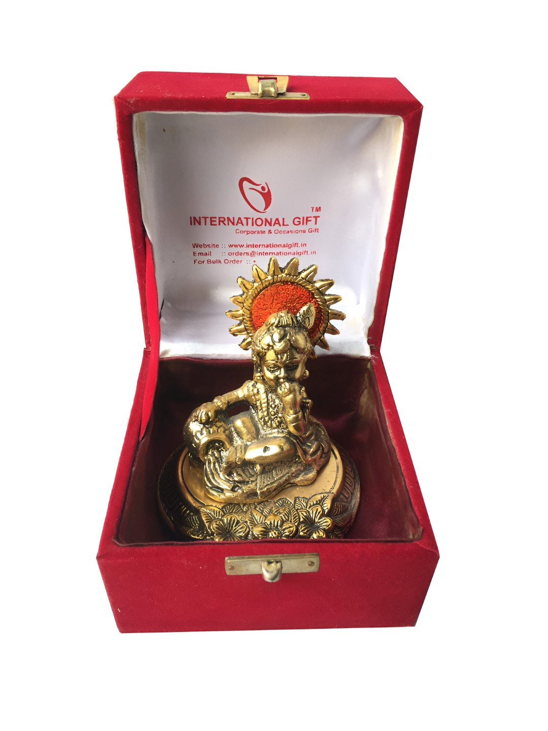 INTERNATIONAL GIFT Laddu Gopal God Idol Statue With Beautiful Velvet Box