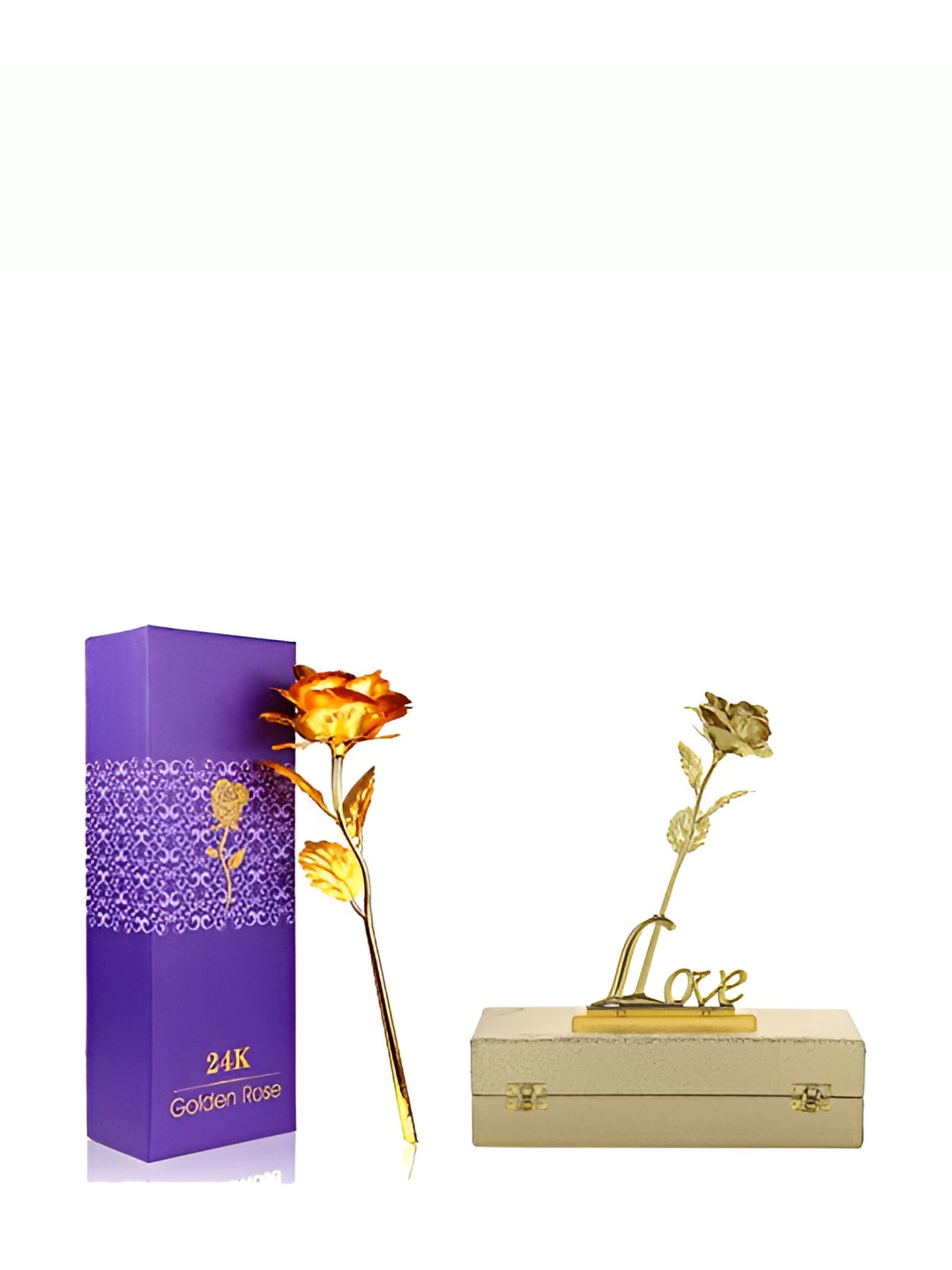 INTERNATIONAL GIFT Red Rose Flower With Love Stand