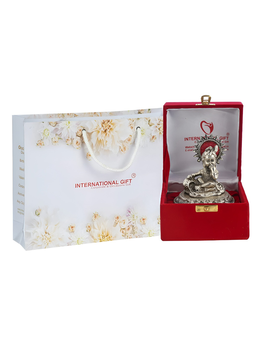 INTERNATIONAL GIFT Silver-Plated Laddu Gopal God Idol Statue Home Gift Sets