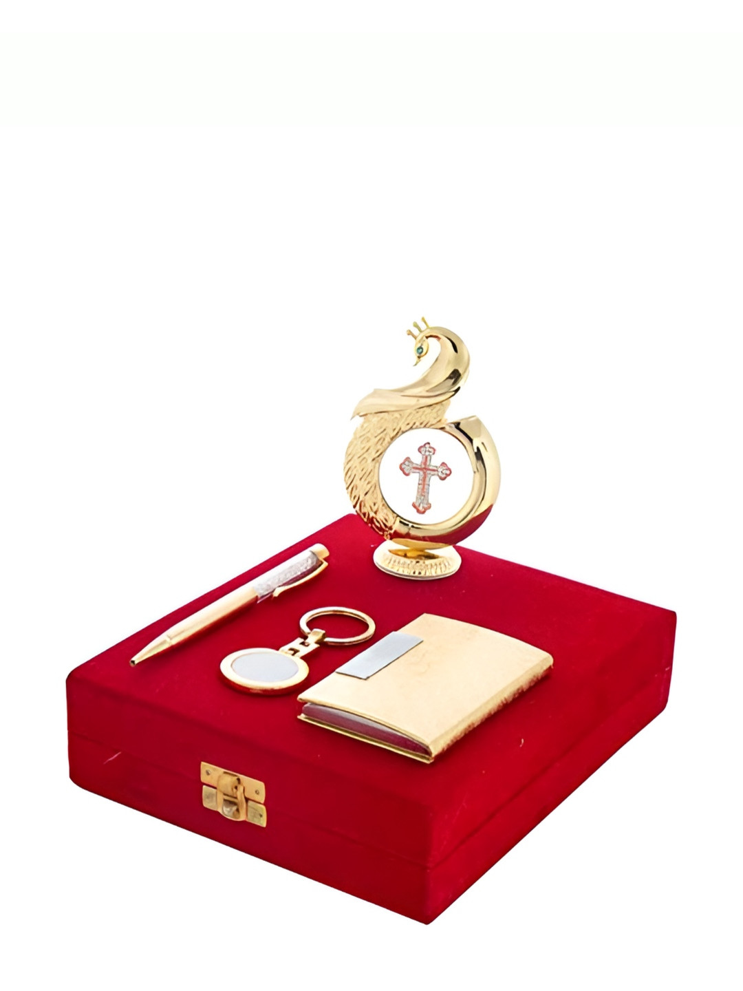 INTERNATIONAL GIFT Pen Business Card Holder Keyring & Peacock Shape Jesus