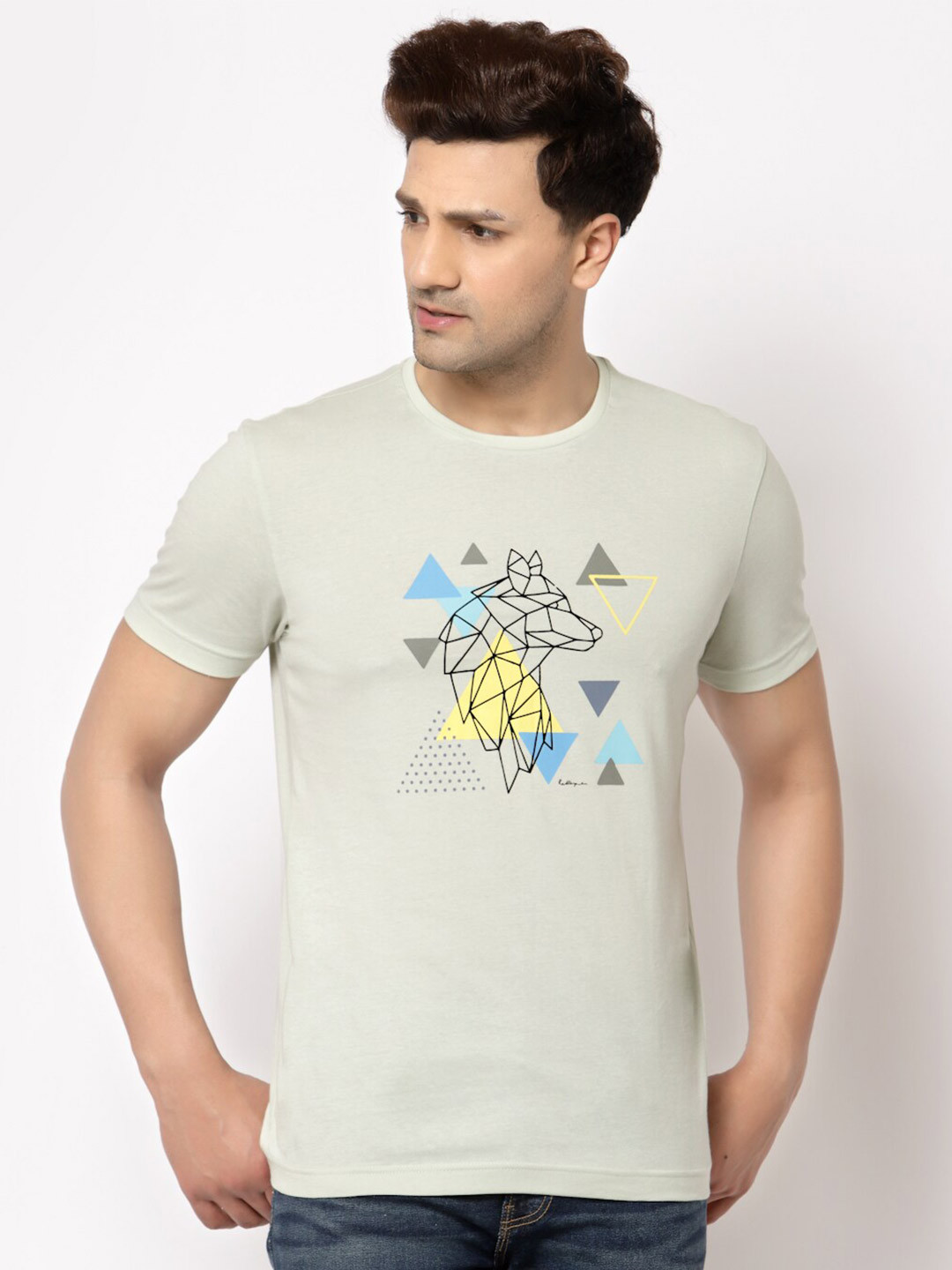 Red Tape Graphic Printed Cotton Regular Fit T-shirt