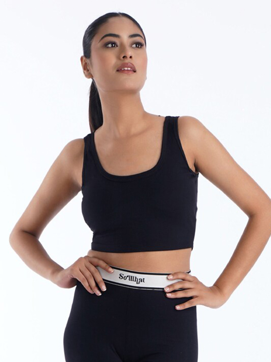 So What Scoop Neck Tank Crop Top