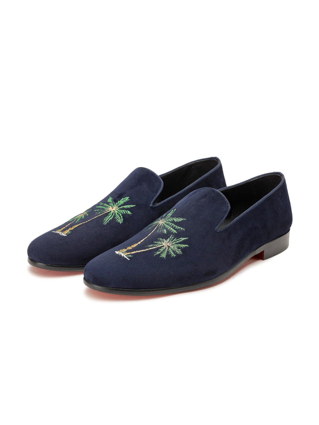 SHUTIQ Men ACAI Ethnic Embroidered Velvet Mojaris