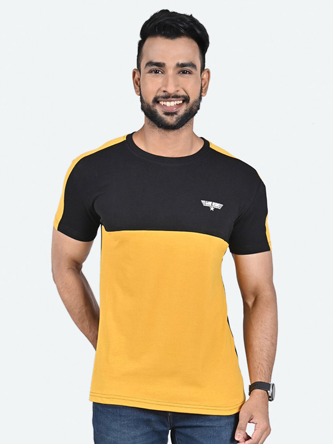 GAME BEGINS Colourblocked Pure Cotton T-shirt