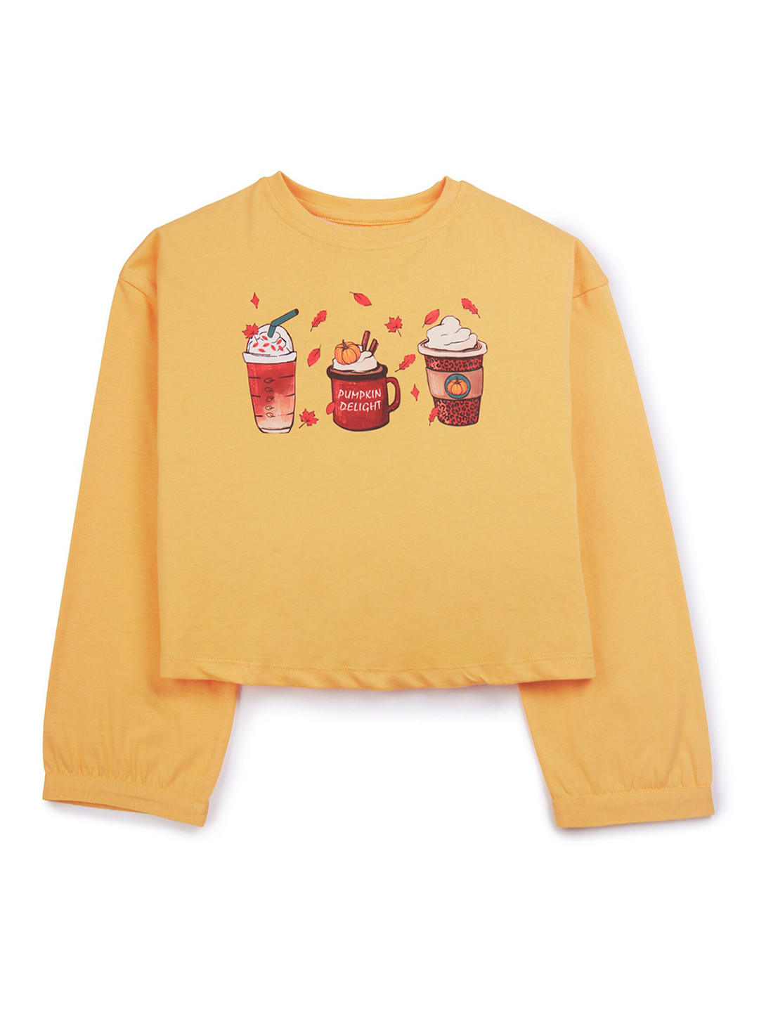 My Milestones Girls Graphic Printed Drop Shoulder Sleeves Cotton Top