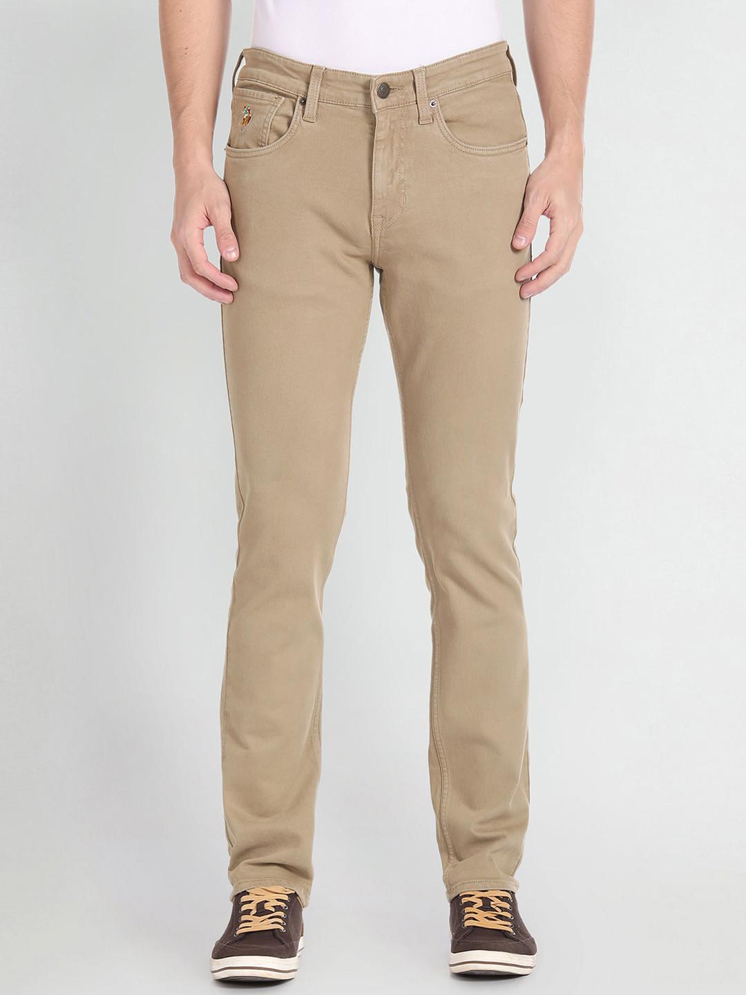 U.S. Polo Assn. Denim Co. Brandon Slim Tapered Brown Jeans