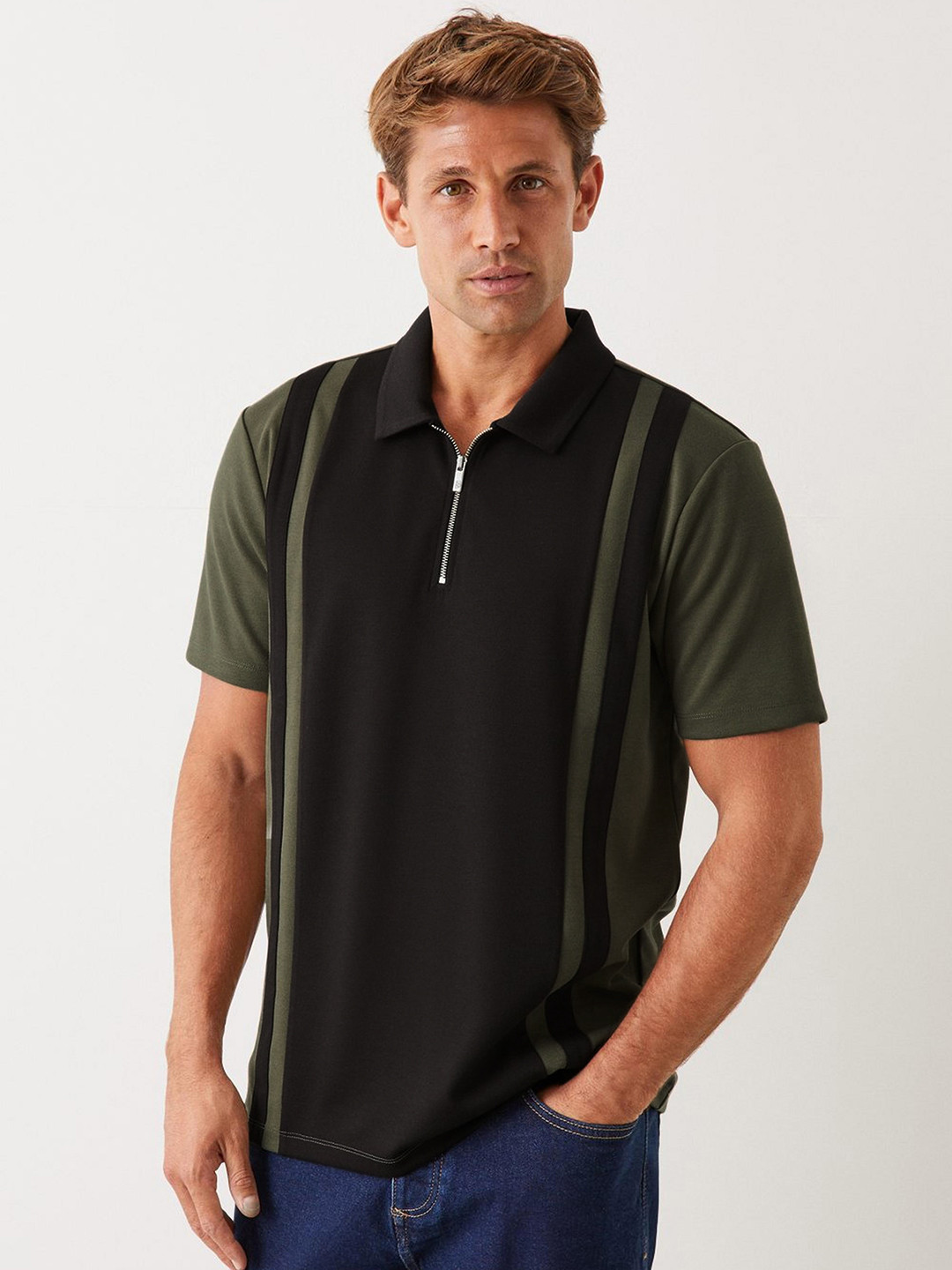 Burton Men Bowling Stripe Polo Collar T-shirt