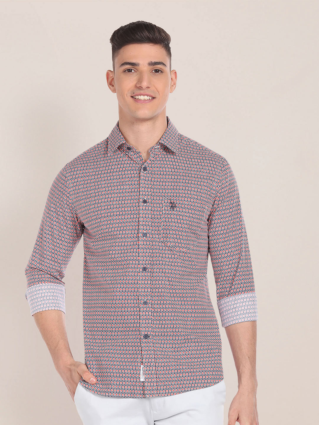 U.S. Polo Assn. Spread Collar Floral Printed Casual Shirt