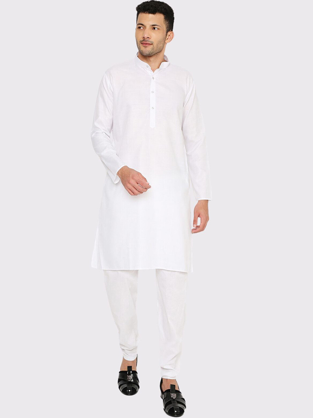 Maharaja Mandarin Collar Regular Kurta with Pyjamas