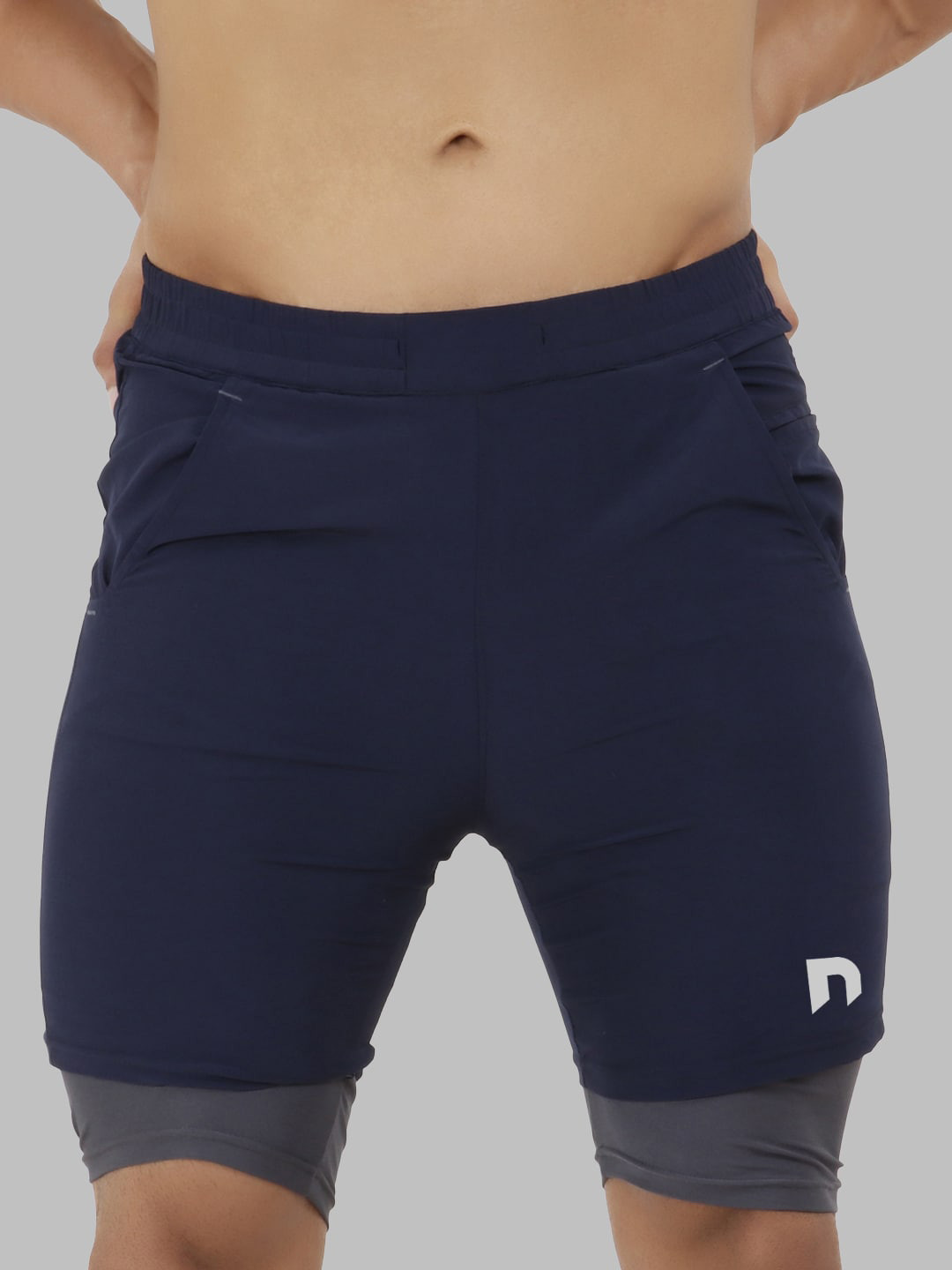 NEVER LOSE Men Mid Rise Dry-Fit Running Shorts