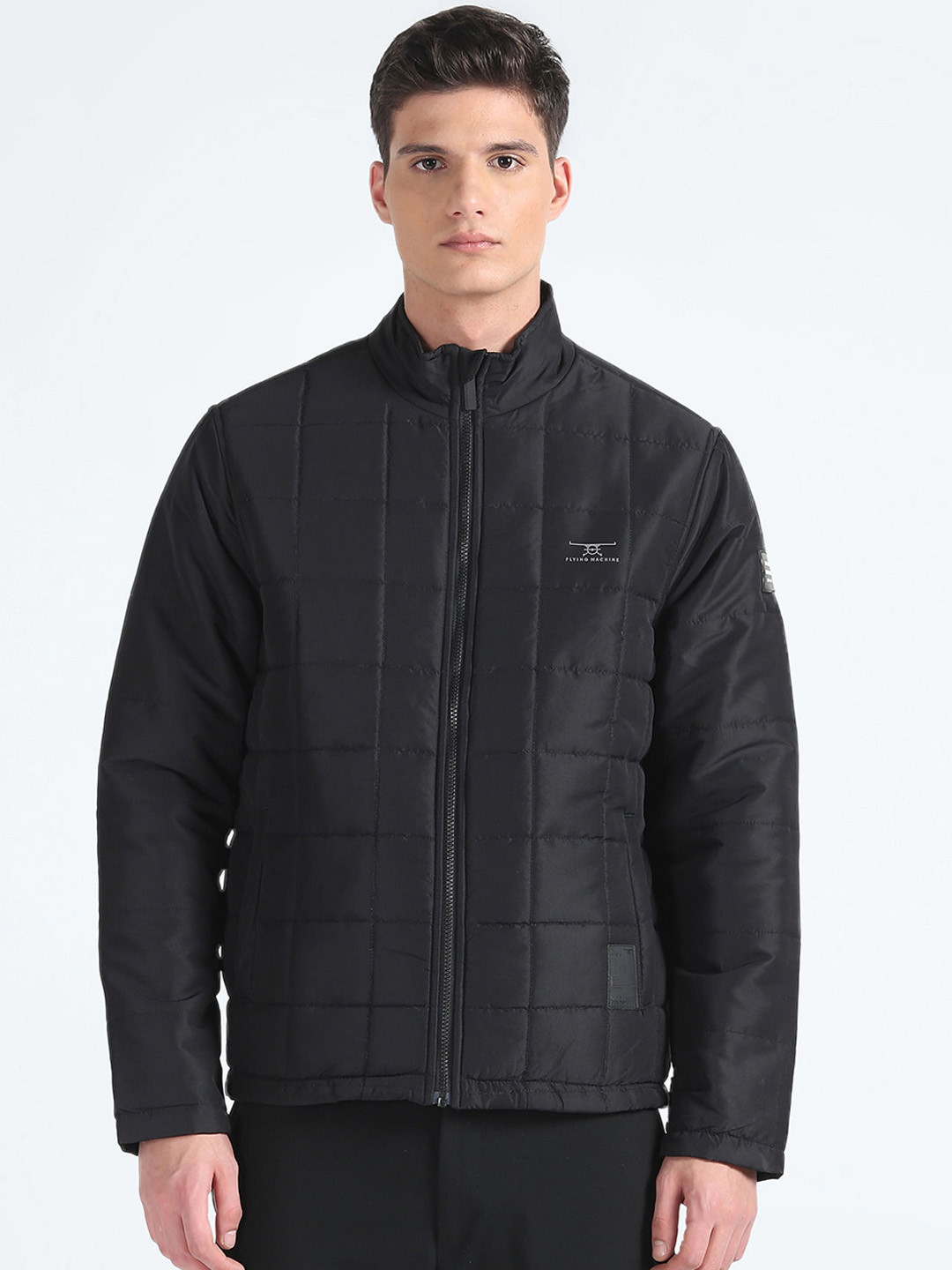 Flying Machine Stand Collar Puffer Jacket