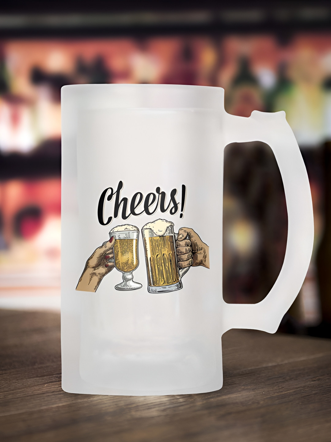 ARTBUG George Name Personalised White Typography Glass Microwave Safe Mug-470ml