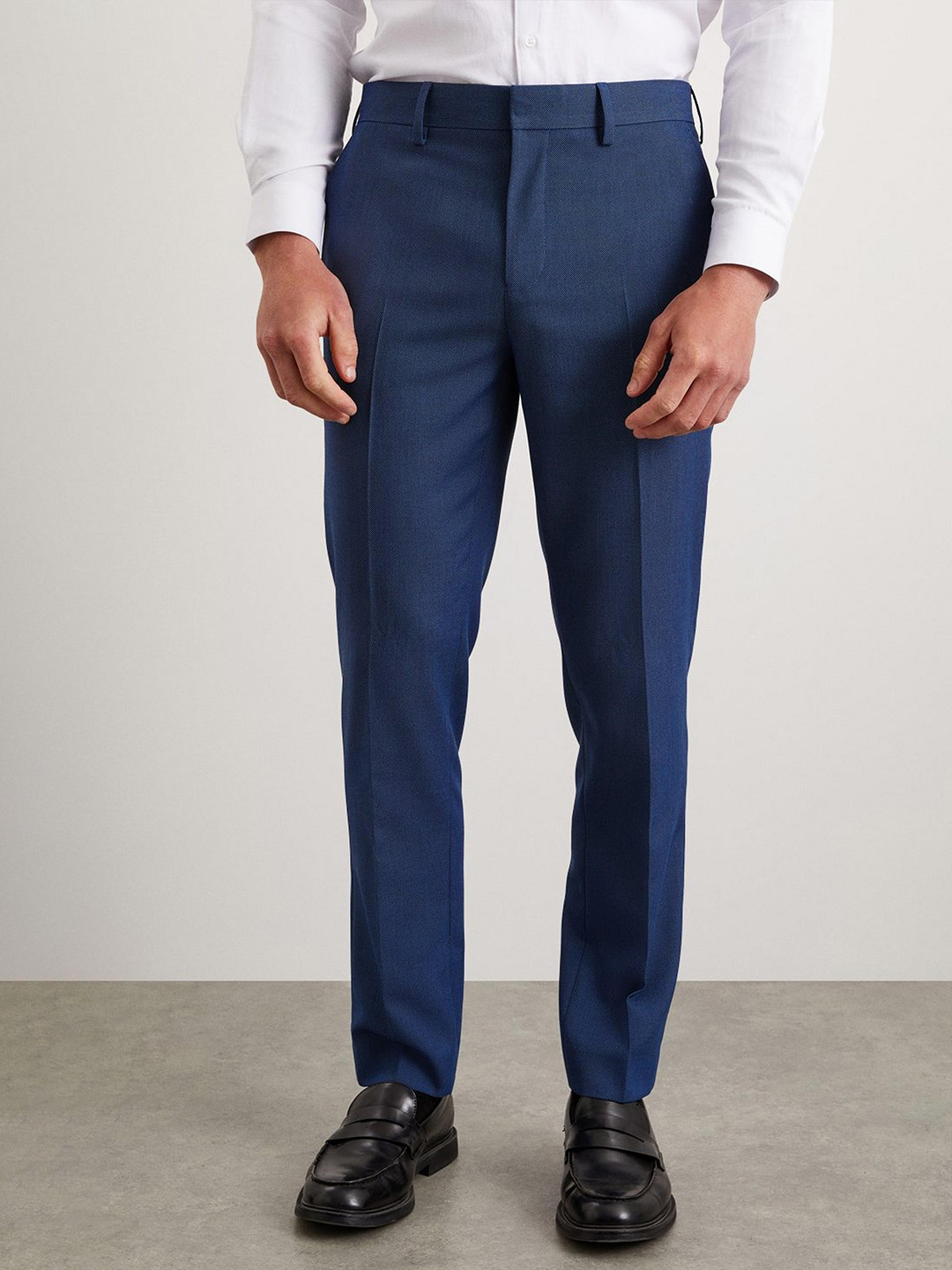 Burton Men Slim Fit Birdseye Suit Trousers