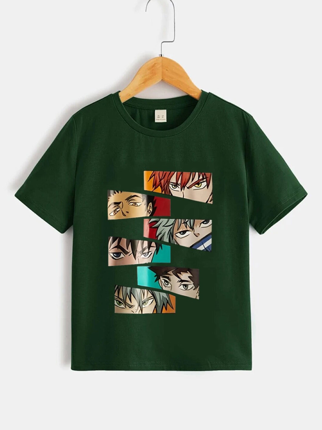 StyleCast Boys Green Anime Printed Regular T-shirt