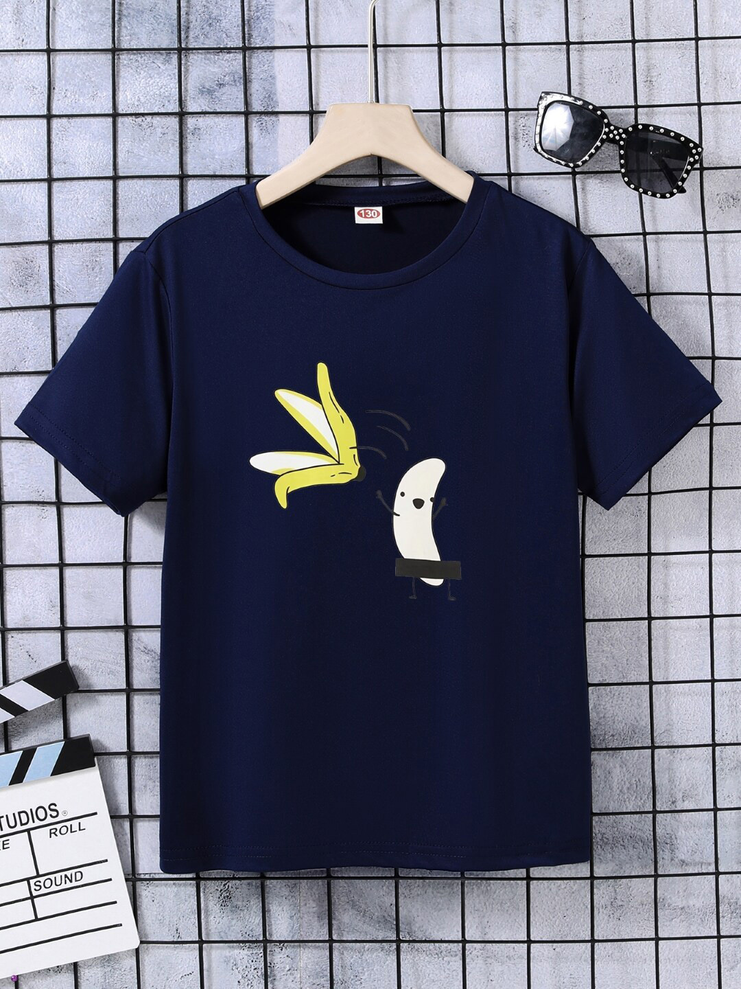 StyleCast Boys Navy Blue Graphic Printed T-shirt