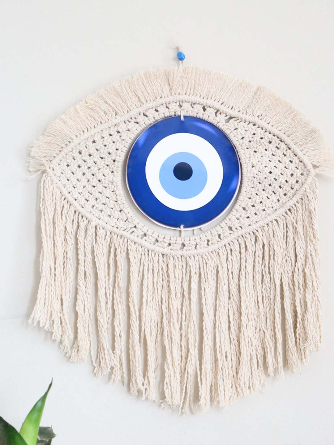 Classy Tulip Evil Eye Fabric Bohemian Hanging Hall Tapestries & Macrame-20In