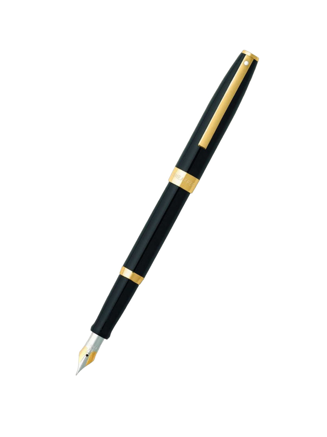 Sheaffer Black With Gold-Toned Trim E9471 Sagaris Medium Nib Fountain Pen