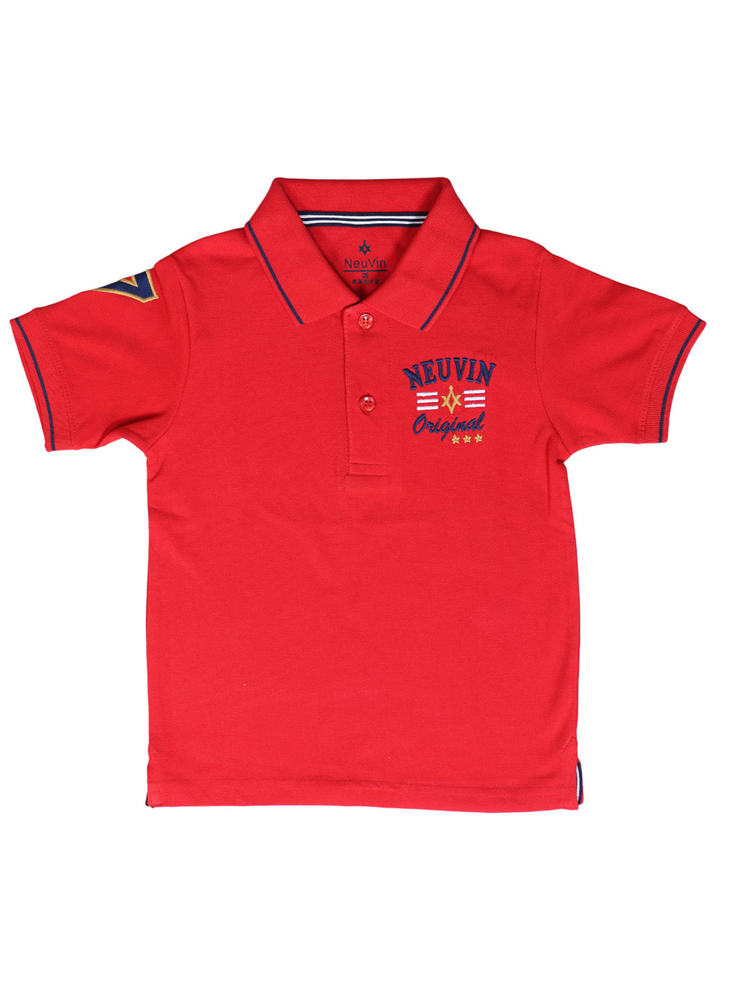 BAESD Boys Brand Logo Printed Polo Collar Cotton T-shirt