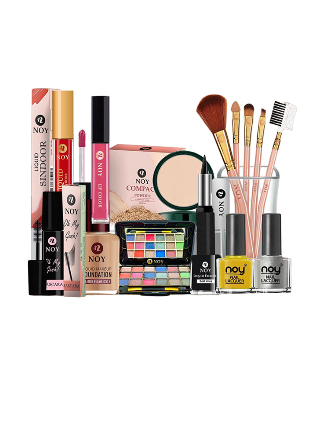 NOY Set Of 15 Essence Makeup Combo - Effortless Beauty In Any Weather - 582