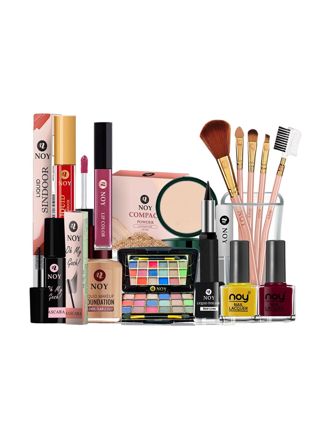NOY Set Of 15 Essence Makeup Combo - Effortless Beauty In Any Weather - 546
