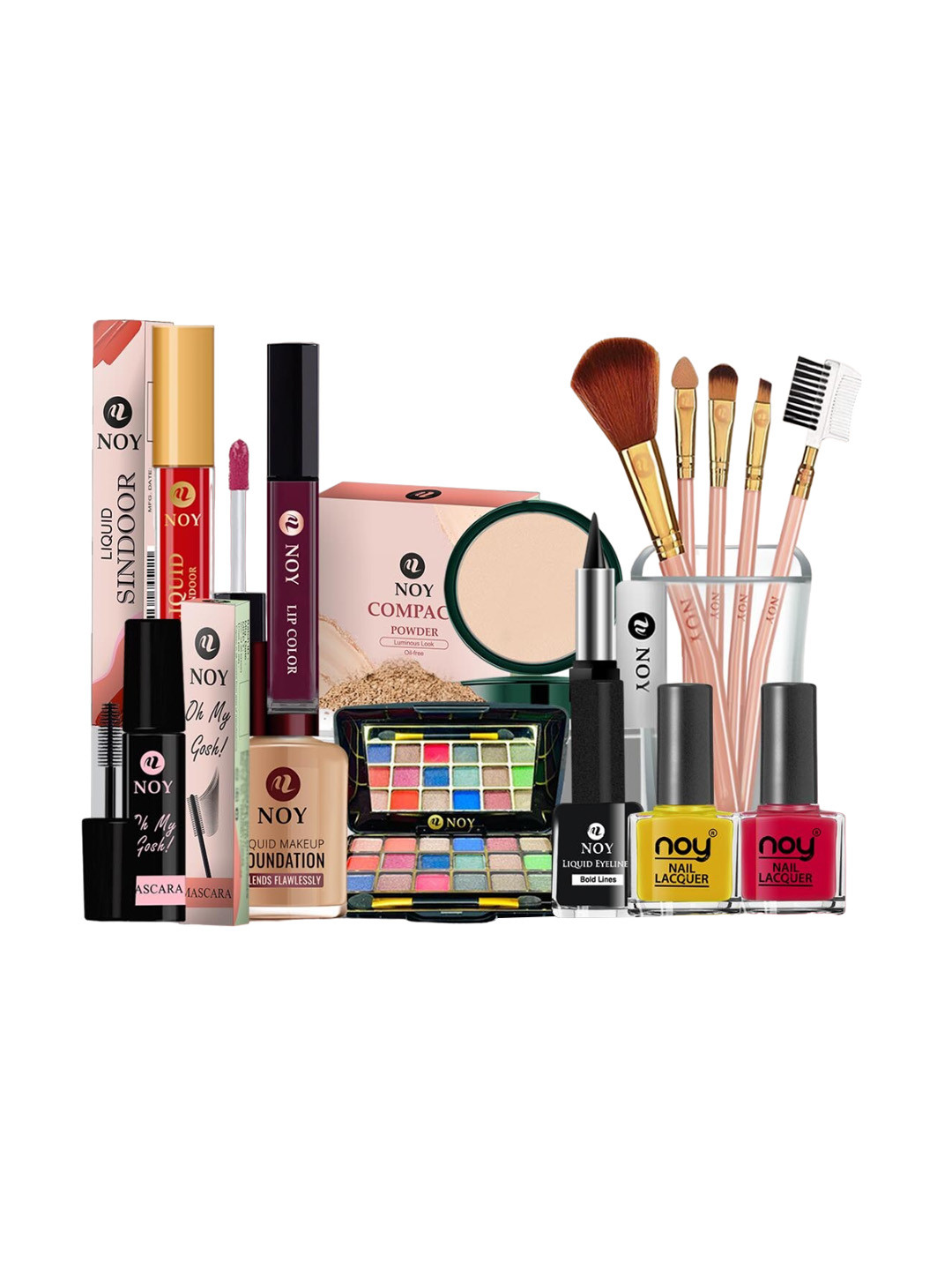 NOY Set Of 15 Essence Makeup Combo - Weightless Beauty In Any Weather - Combo No. 589