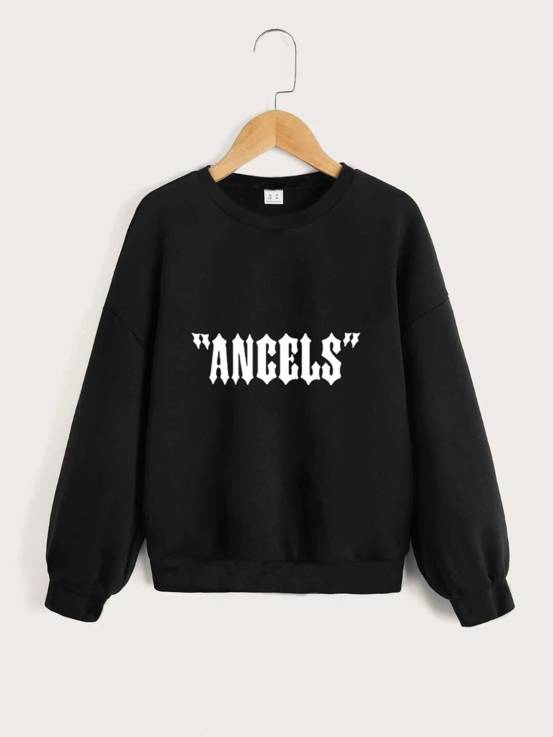 StyleCast Black Boys Typography Printed Long Sleeves Pullover