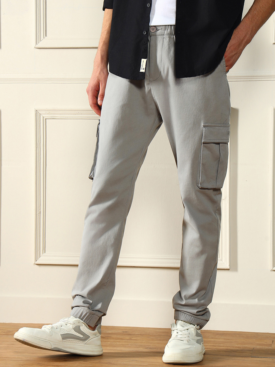 Dennis Lingo Men Relaxed Cotton Slim Fit Cargos