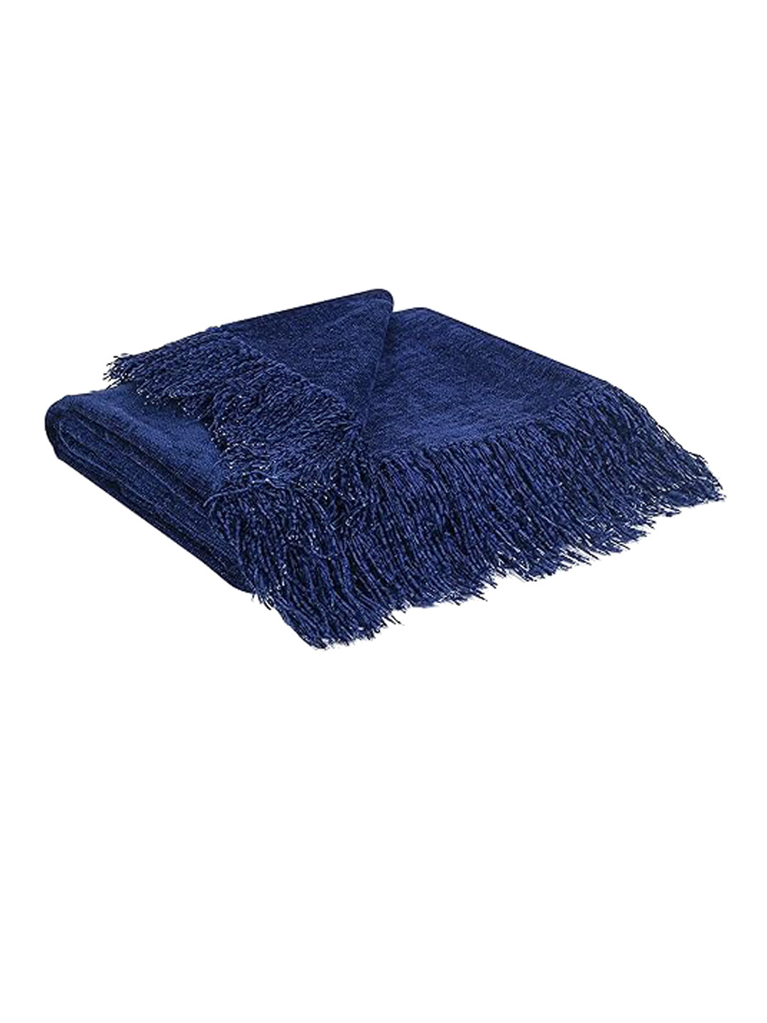 CAZIMO Blue Soft Chenille Sofa Throw