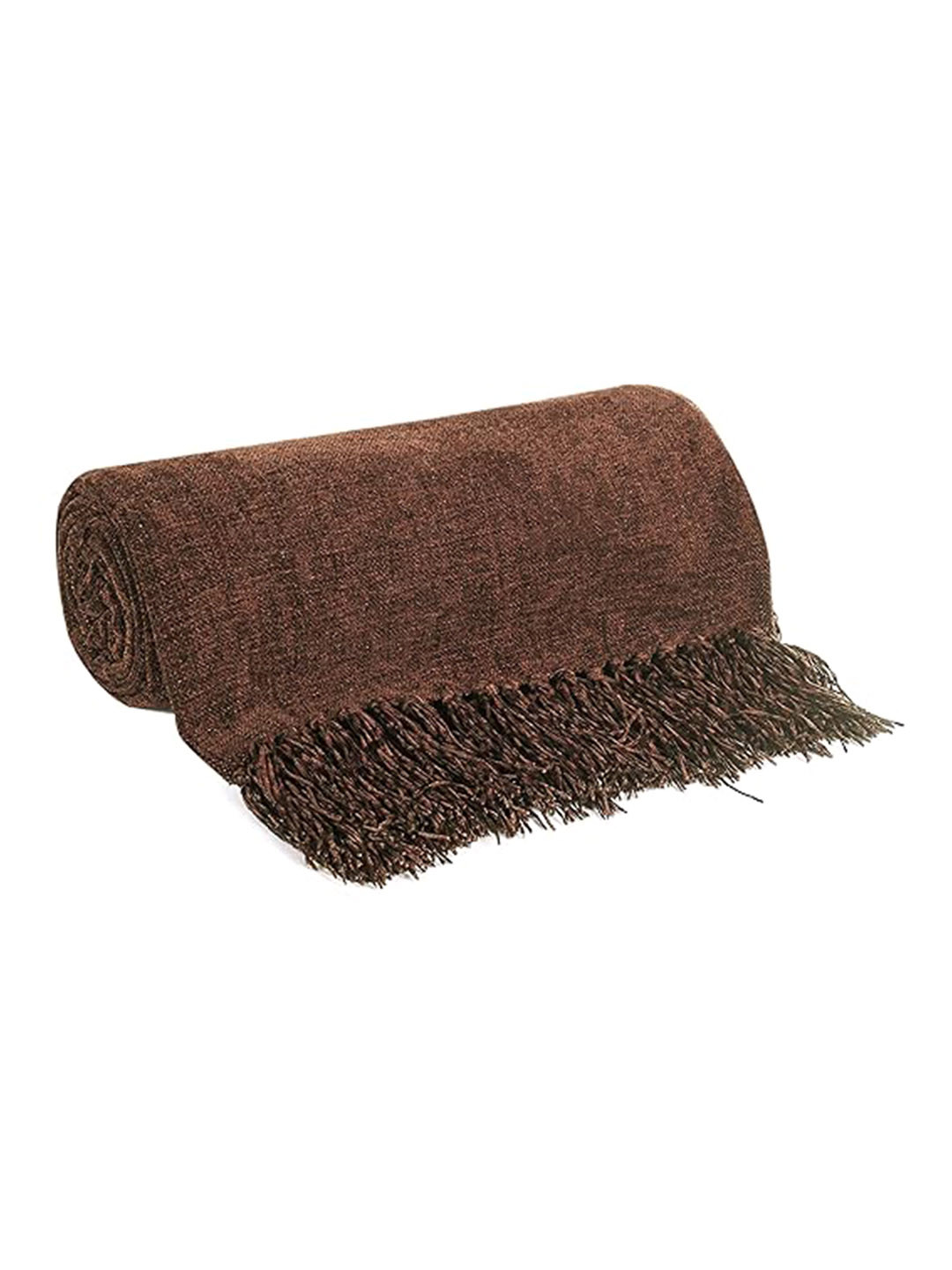 CAZIMO Coffee Brown Soft Chenille Sofa Throw