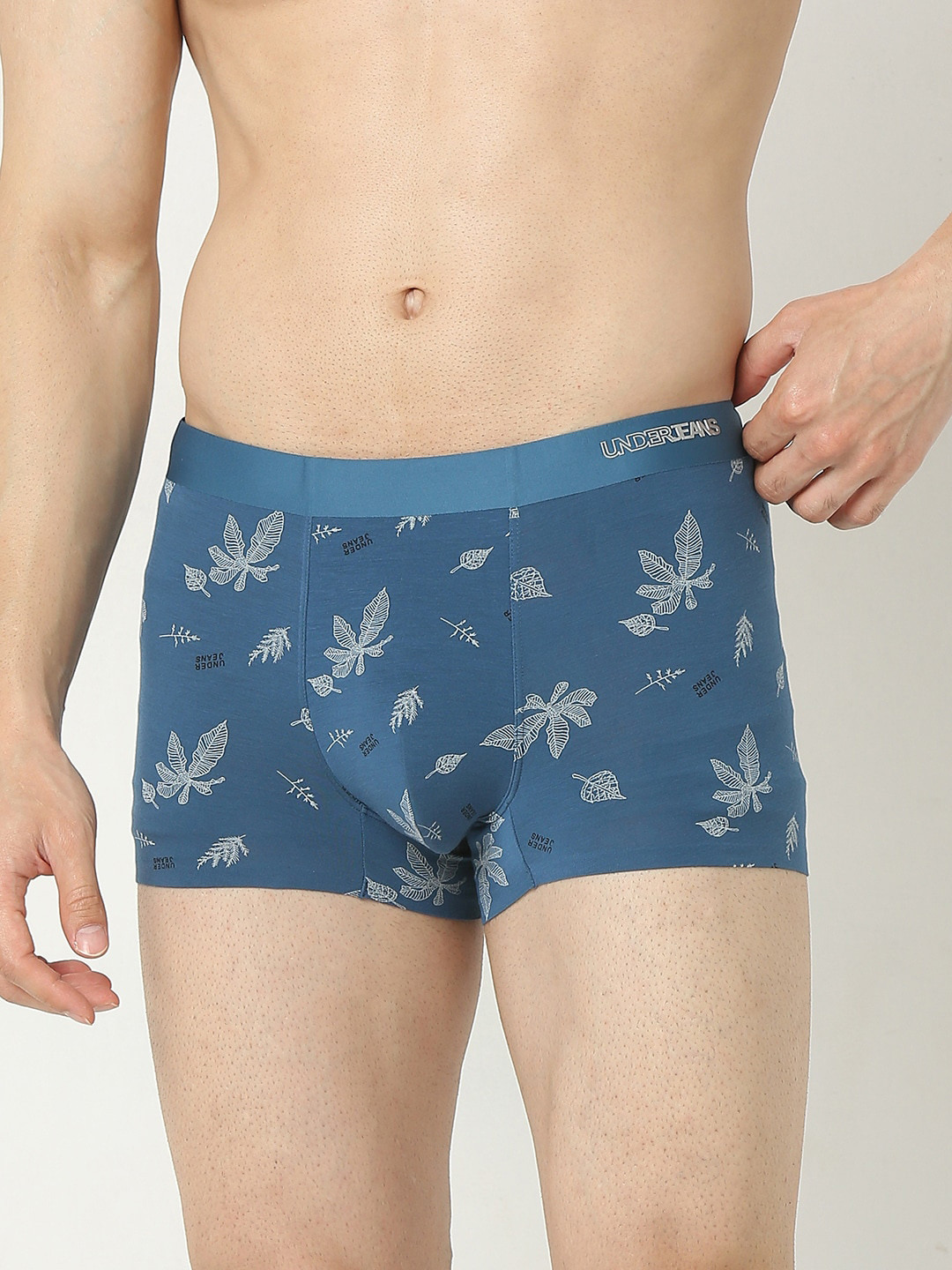 UnderJeans by Spykar Floral Printed Antimicrobial Trunk UJNRPTSI102TEALBLUE11