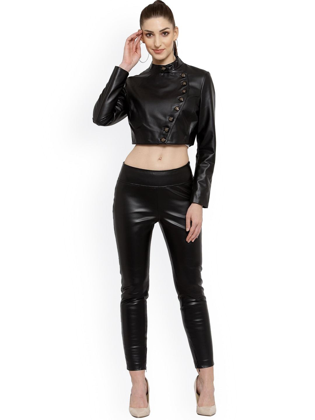BEAVER Mock Collar Lightweight Rapid-Dry Crop Leather Jacket