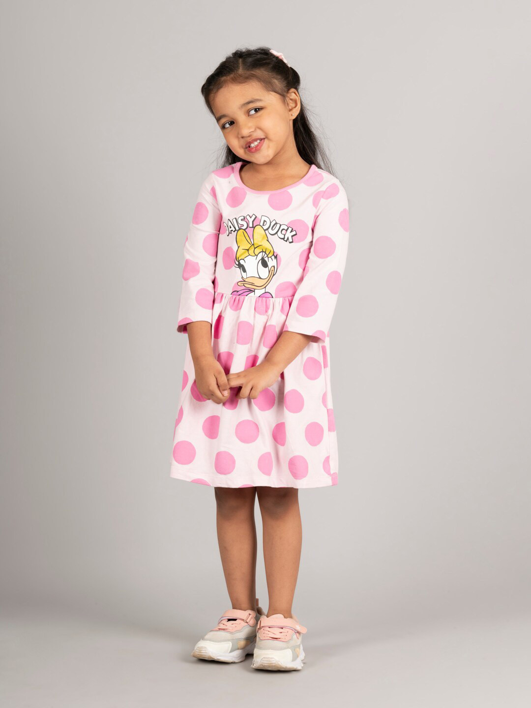 Zalio Daisy Duck Printed A-Line Knee Length Dress
