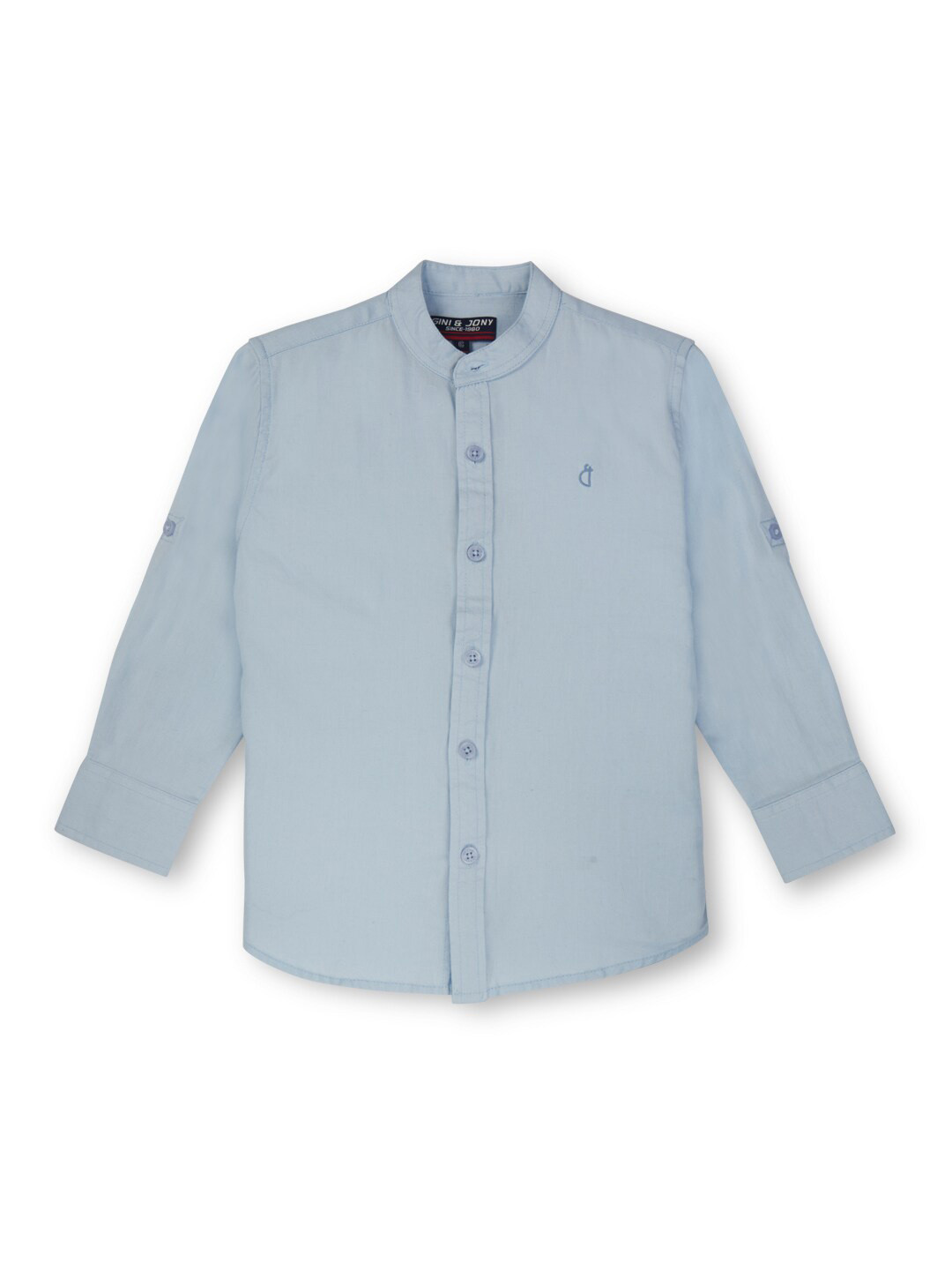 Gini and Jony Boys Mandarin Collar Cotton Casual Shirt