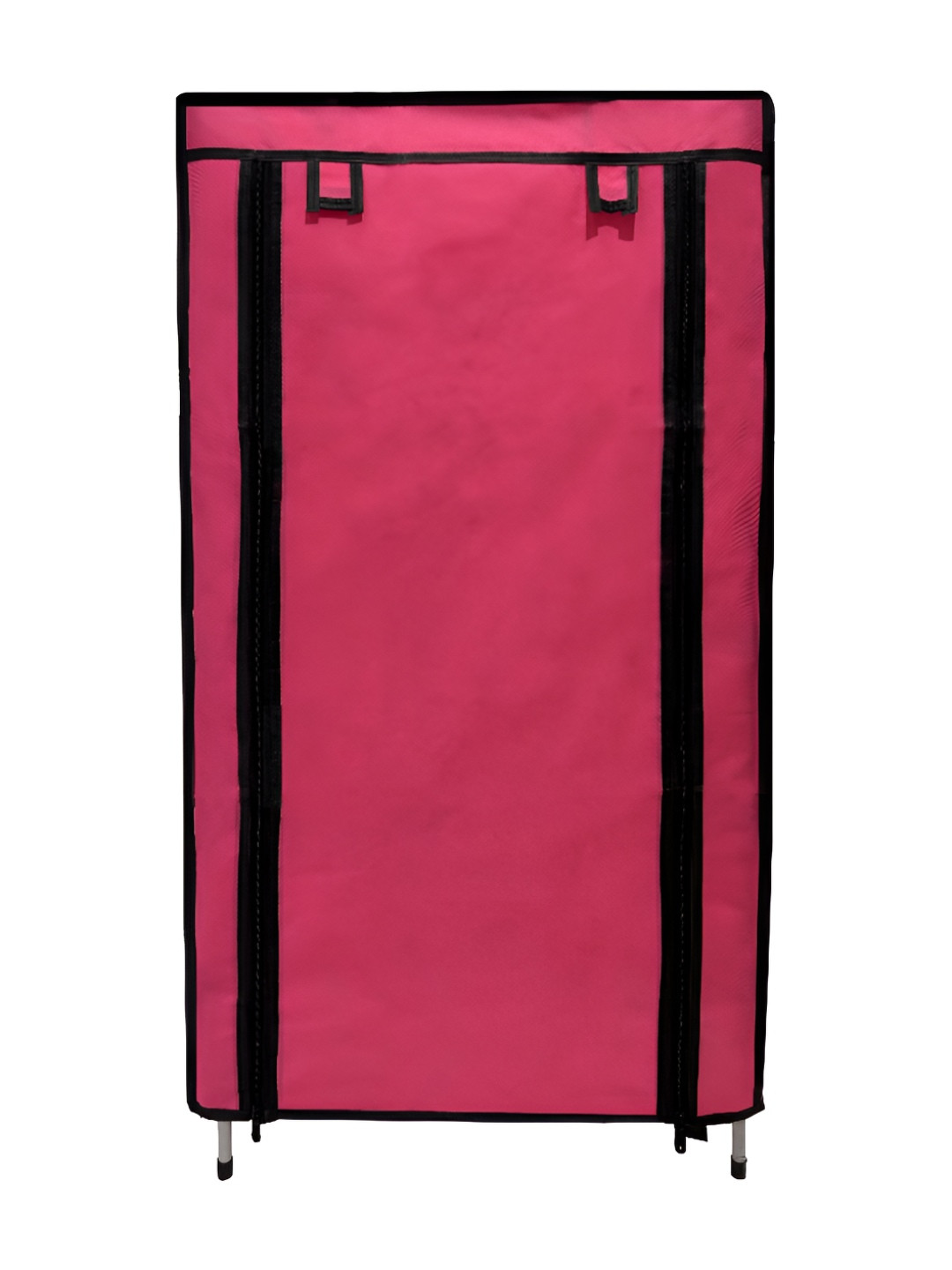 Urban Choice Pink & Black 6 Shelves Non Woven Shoes Rack