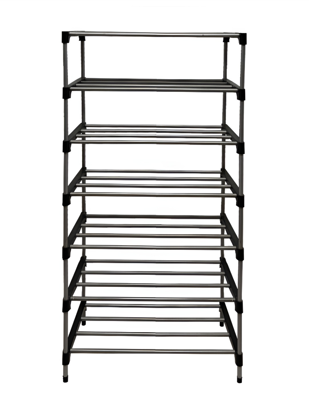Urban Choice Pink & Black 6-Tiers Metal Shoe Racks