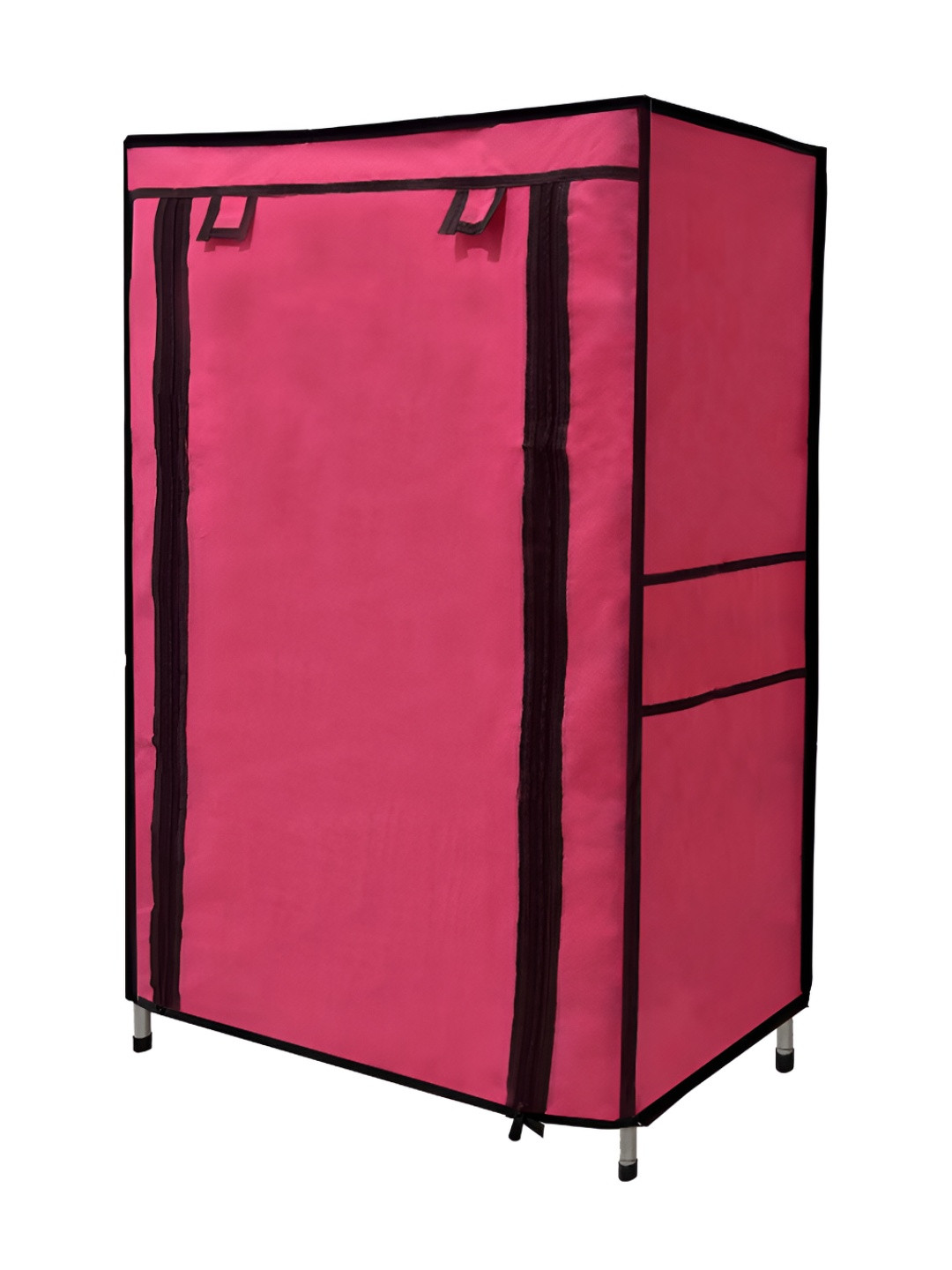 Urban Choice Pink & Black 4 Tiers Metal Shoes Rack