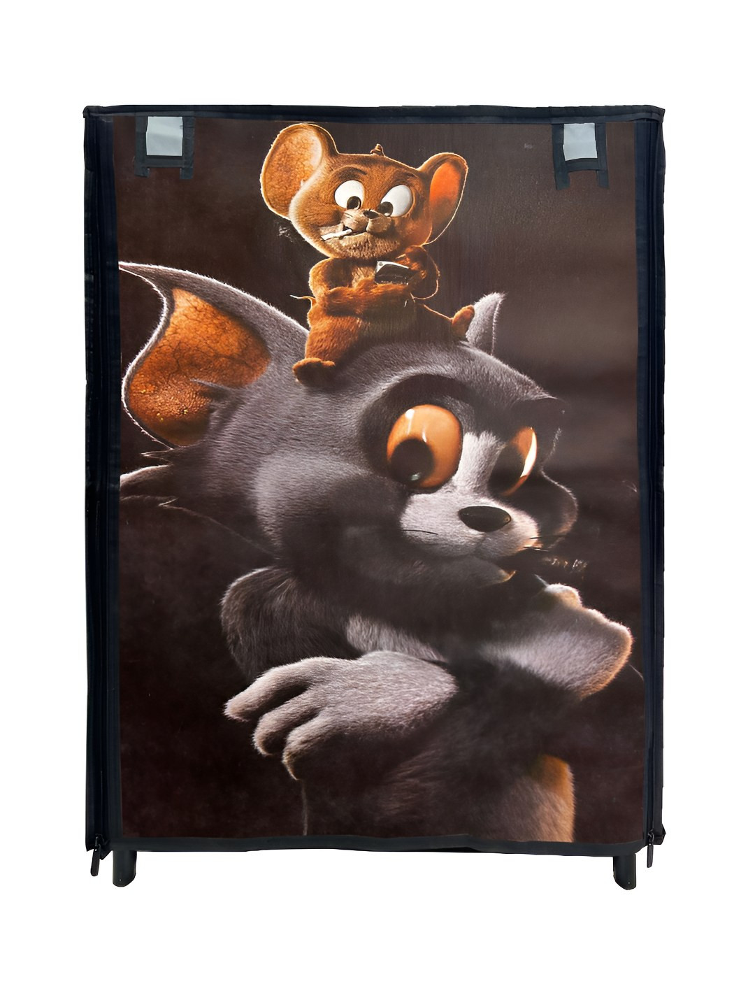 Urban Choice Grey Non-Woven Printed 4-Tier Rectangular Racks